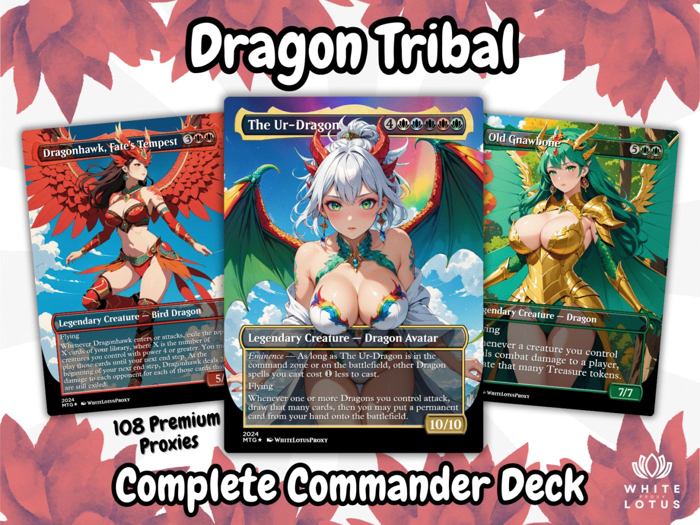 ur dragon tribal mtg proxy commander deck