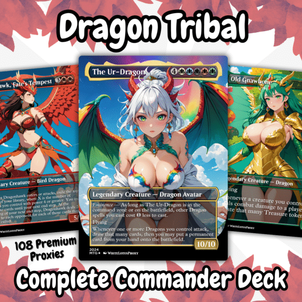 ur dragon tribal mtg proxy commander deck