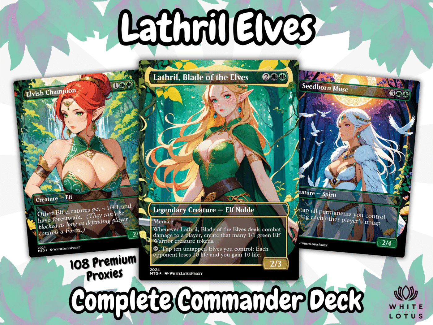 elf tribal mtg proxy commander deck
