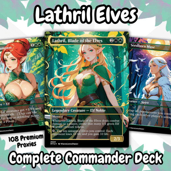 elf tribal mtg proxy commander deck