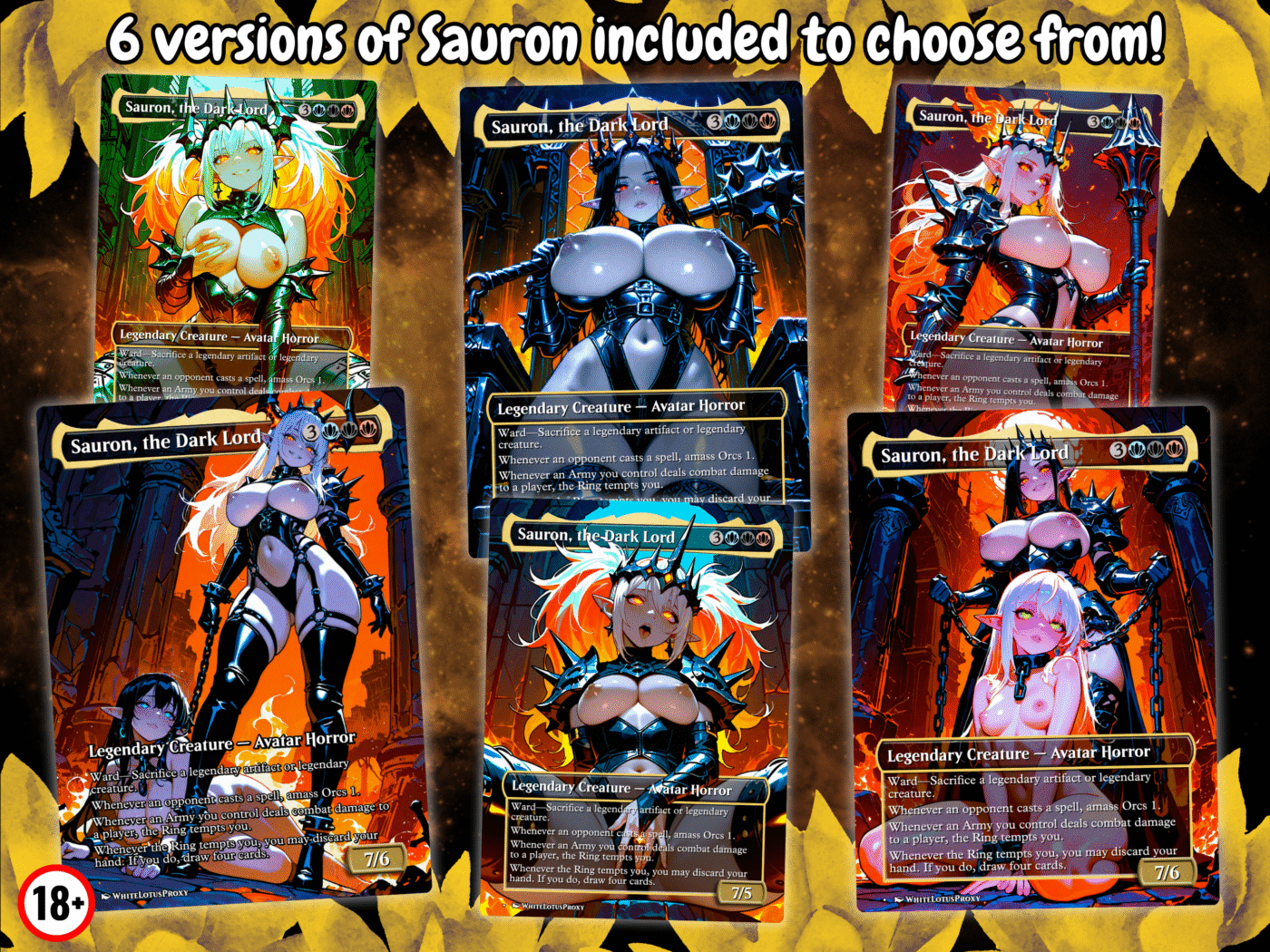 Dark Lord NSFW MTG Proxy Commander Deck 2 WLP Sauron NSFW 1