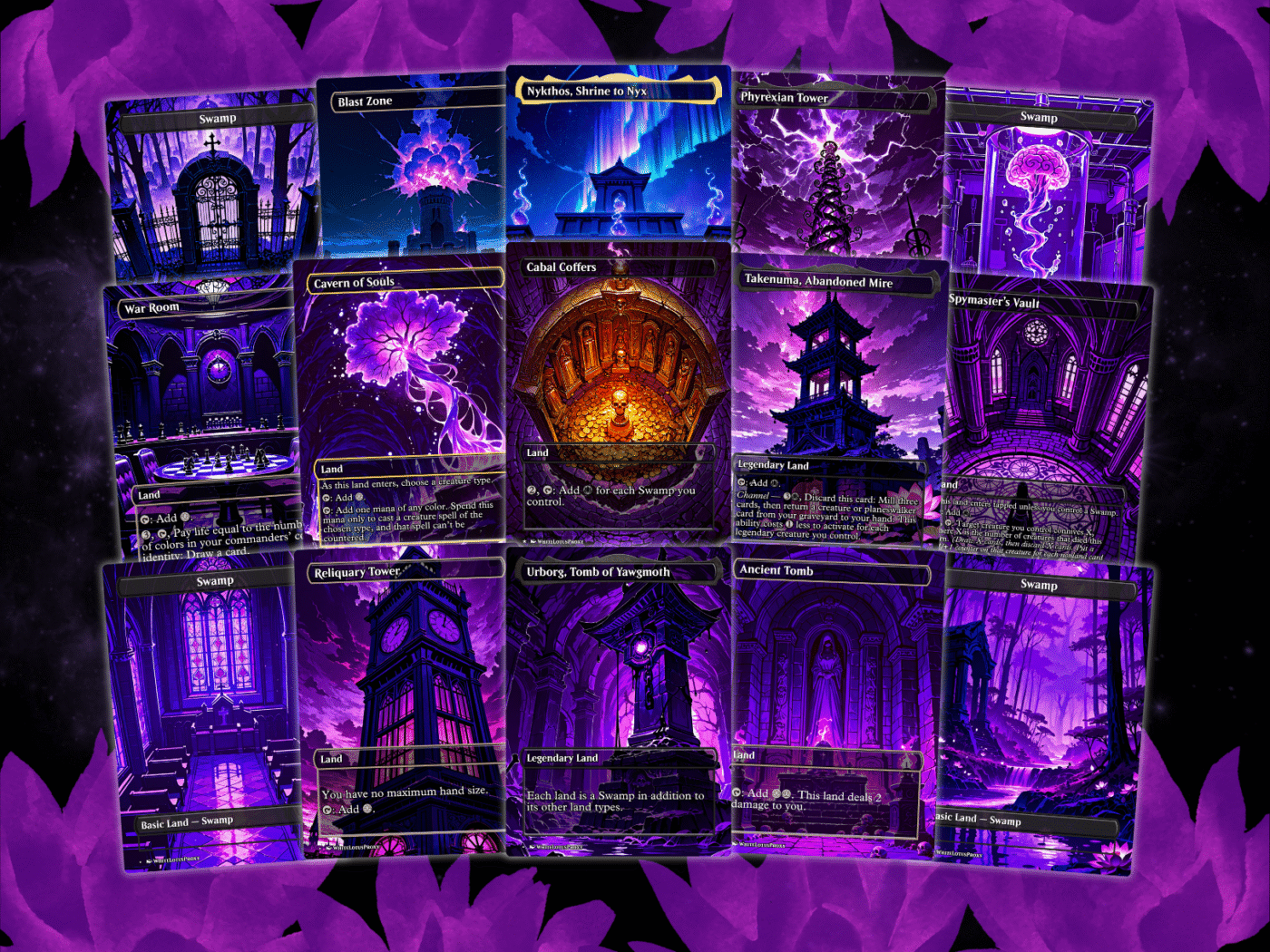 Yawgmoth MTG Proxy Commander Deck 10 10 1