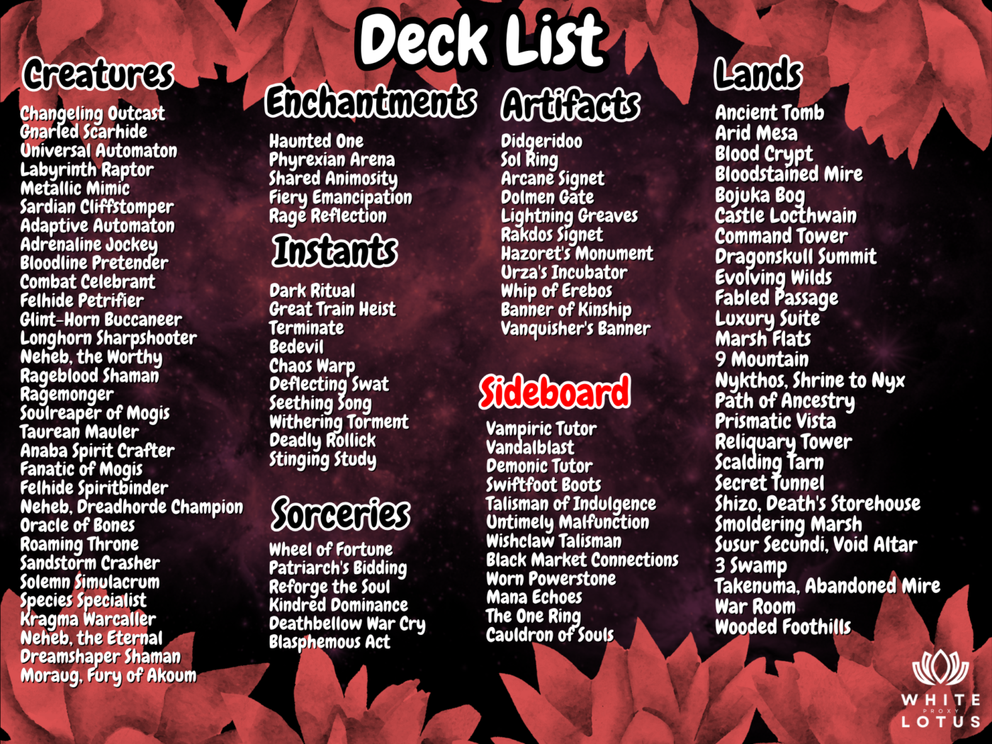 Minotaurs NSFW MTG Proxy Commander Deck 9 11 1