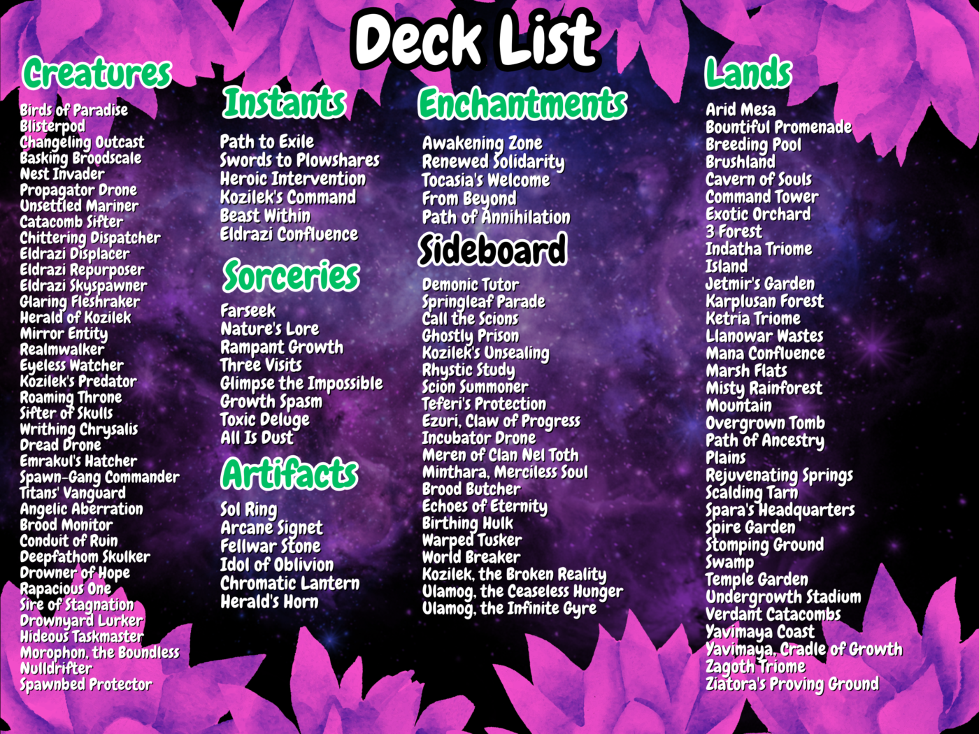 Eldrazi NSFW MTG Proxy Commander Deck 13 WLP Azlask NSFW 1