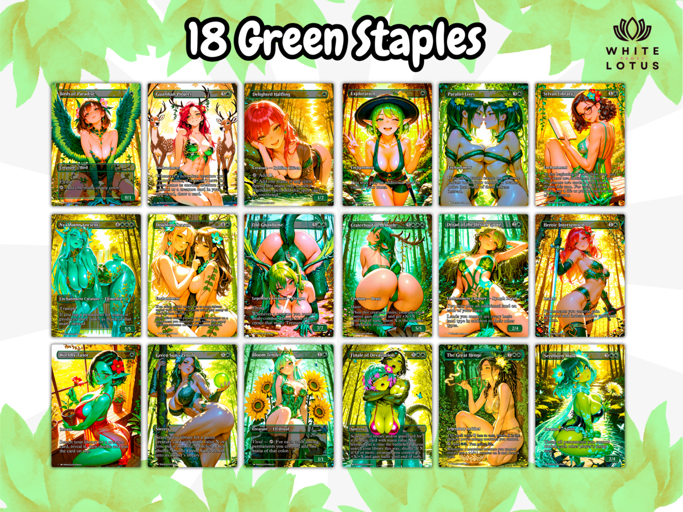 Green Staple Pack 18 Commander EDH Cards 1 green staple pack